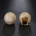Unisex popular full diamond ball earrings for women with micro inlaid zircon trendy hip hop ear buckles new earrings_ipsvogv.com
