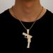 Hot Selling New Product Full Diamond Pistol Alloy Pendant Trendy Personality Hip Hop Men's Cuban Necklace_ipsvogv.com