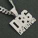Trendy men's personality and creative double row patchwork full diamond letter pendant necklace, hip-hop nightclub Cuban_ipsvogv.com