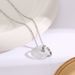 Sheep fat white jade ring interlocking safety buckle, sheep grade white jade pendant, titanium steel necklace, female_ipsvogv.com