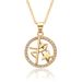 Gold Electroplated Copper Clavicle Necklace For Women - Micro Inlaid Smart Jewelry, Minimalist Celebrity Style Chain_ipsvogv.com