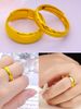 Sand Gold Ring Couple In Wedding Color, With Smooth Surface Plated Simulation That Will Not Fade For A Long Time._ipsvogv.com