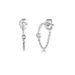 Unisex chain single diamond earrings for women with micro inlaid zircon simple ear bone studs popular piercing earrings_ipsvogv.com
