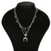 New Jewelry Red Crescent Beaded Three Layer Necklace_ipsvogv.com