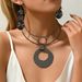 Women’s Jewelry Set Fashion Geometric Niche Design Light Luxury Necklace Earrings Jewelry Simple Exaggerated Ladies Collar Versatile Earrings Earrings_ipsvogv.com