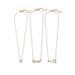 Fashionable And Personalized Gold Dot Diamond Gemini Constellation Pattern 3-piece Set New Necklace Accessories_ipsvogv.com