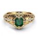 hot sale fashion emerald zircon ring simple temperament emerald diamond ring jewelry_ipsvogv.com