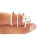 Sanjie's New Three Piece Women's Set, Engagement Proposal, Classic Square Diamond Bracelet Ring_ipsvogv.com