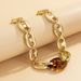 Punk Style Accessories, Flowing Pig Nose Chain Necklace, Personalized Leopard Print Acrylic Button Accessories_ipsvogv.com