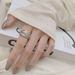 FRIDAY JEWELRY Silver Zircon Versatile Personalized Women's Finger Light Luxury Adjustable Ring_ipsvogv.com