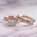 Three-piece Ring Rose Gold Color Separation Sparkling Zircon Ring Ladies Luxury Engagement Ring_ipsvogv.com