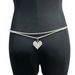 Sexy personality double layer heart pendant waist chain belly dance fashion full diamond belly button body chain accessories_ipsvogv.com