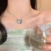 Colorful Butterfly Pendant With Collar Chain For Women's 2023 New Trendy Fashion Personalized Accessories Light Luxury_ipsvogv.com