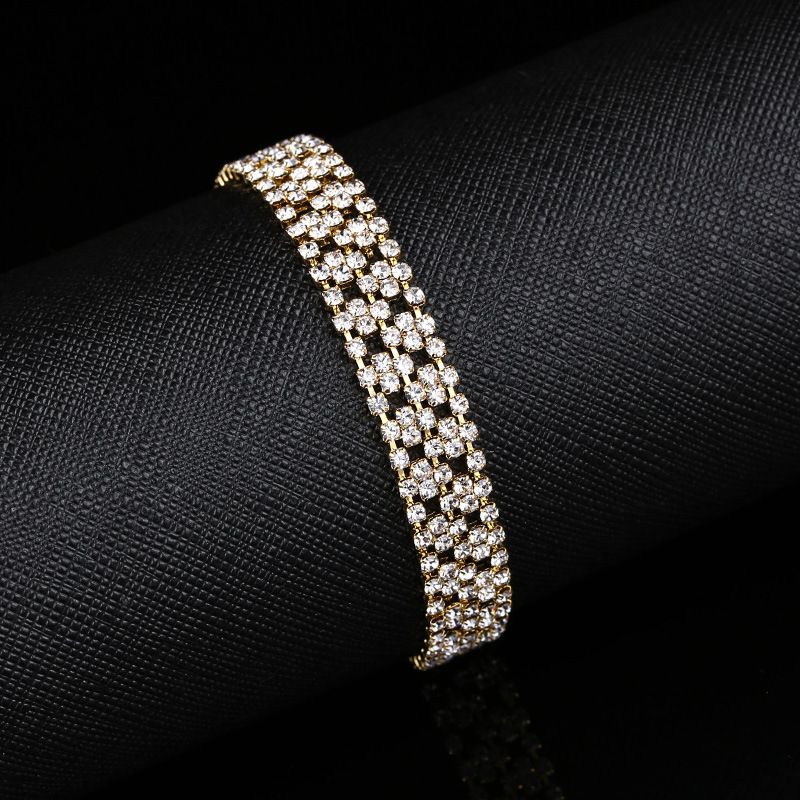 Women’s Jewelry Set Fashion New Luxury Diamond Bracelet Nightclub Queen Bridal Accessories Hand Jewelry 3A Quality Diamond Bright Rose_ipsvogv.com