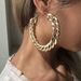 E8606 Exaggerate Personality Big Circle Chain Trendy Street Auction Hot selling Earrings_ipsvogv.com