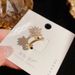 Unique Niche Design Full Diamond Rotating Snowflake Open For Women, Internet Celebrity Personality Versatile Index_ipsvogv.com