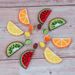 1 Pair Vacation Tropical Fruit Watermelon Beaded Fruit Beaded Nonwoven Glass Drop Earrings_ipsvogv.com