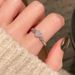 Sweet Ins Open Pink Heart Girl's Cold Wind Zircon Unique Design Light Luxury Exquisite Ring For Women_ipsvogv.com