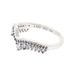 Women's Jewelry White Copper Shining Asymmetrical Wave Ring Light Luxury Temperament Diamond Ring Valentine's Day Gift_ipsvogv.com