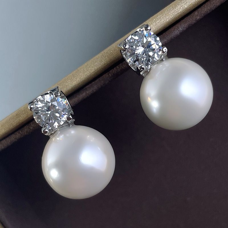 Cao Shi's Japanese and Korean minimalist pearl jewelry set for bridesmaids, fashionable temperament, earrings,_ipsvogv.com