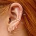 Ear Clasps Korean Version Simple Row Diamond Zircon Earrings Women's Small Fresh Round Small Ear Bone Nails_ipsvogv.com