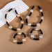 Fashion Acrylic Bamboo Ring Jewelry Personality Exaggerated Large Bead Bracelet Necklace Set_ipsvogv.com