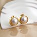 Women’s Jewelry Set Fashion Light Luxury High End Simple Versatile Gold Round Pearl Hemispherical Earrings Retro Earrings_ipsvogv.com
