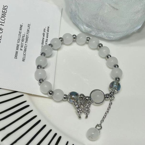 Macaron Bunny Ceramic With Niche Design, Irregular Bead Bracelet, Light Luxury Cartoon Cute Bracelet For Women_ipsvogv.com