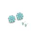 New Bohemian Style Turquoise Floral Circular 2-pair Combination Set With And Earrings_ipsvogv.com