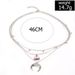 New Jewelry Red Crescent Beaded Three Layer Necklace_ipsvogv.com