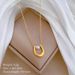 Full Body 【 Titanium Steel 】 U-Shaped Pearl Personality Extremely Simple Wind Furnace Real Gold Necklace For Women 【 】_ipsvogv.com