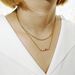 K Gold Waterproof Non Fading Jewelry Exquisite Double Layer High Grade Natural Stone Stainless Steel Clavicle Necklace Female_ipsvogv.com