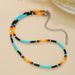 Personalized Mixed Color Rice Bead Clavicle Necklace Female Bohemian Beach Leisure Stainless Steel Short Necklace_ipsvogv.com