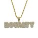 Men's Punk Style ROYALTY Pendant Necklace With Twist Chain, Hip Hop Jewelry For Men, Trendy Letter Charm Letter ROYALTY Pendant Trendy Personality_ipsvogv.com