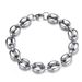 classic stainless steel classic button pig nose bracelet titanium steel jewelry coffee bean bracelet width 20cm_ipsvogv.com