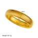 Men's Jewelry Hand Polished PVD Plated K Gold Bracelet Simple All Match Titanium Steel Elastic Striped Bracelet Goose Throat_ipsvogv.com