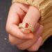 Cao Shi European Han Light Luxury Personalized Women's Inlaid Zircon Fashion Single Ring Art Exotic Jewelry_ipsvogv.com