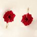 Unisex Big Red Bright Rose Hoop Ear Clip Earrings Exquisite Elegant Gentle Holiday Daily Travel Tassel_ipsvogv.com