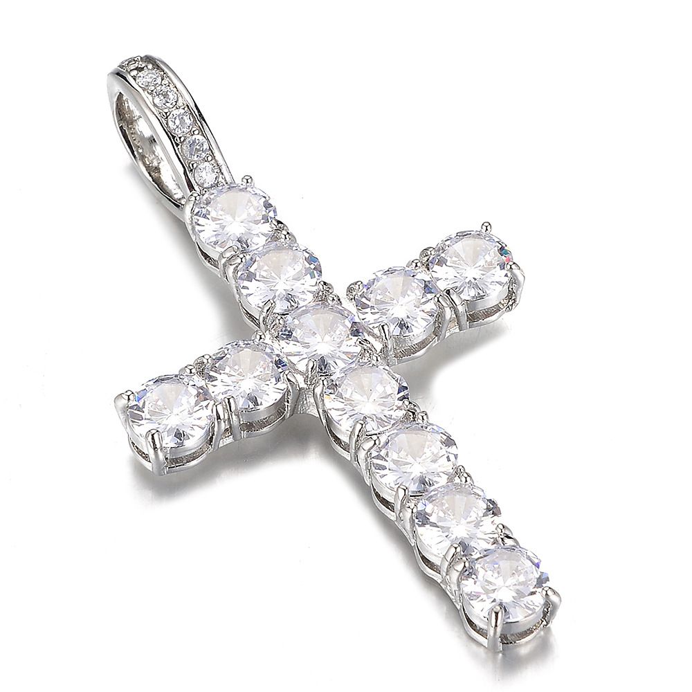 Ma Siwei same style zircon cross necklace female high end simple light luxury pendant jewelry female_ipsvogv.com