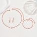 Fashion New Ins Niche Fashion Personality High End Sense All Match Claw Chain Necklace Earrings Bracelet Three Piece Set_ipsvogv.com