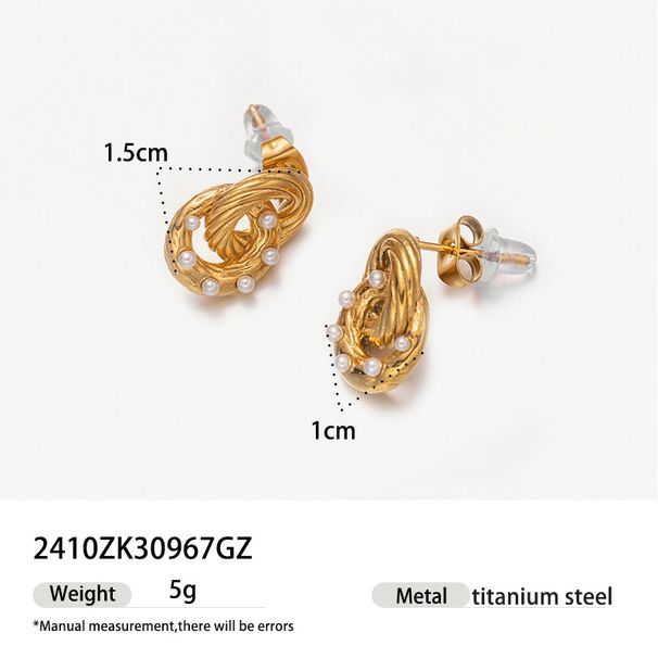 French retro pearl metal arc earrings female silver needle high end design earrings simple temperament earrings_ipsvogv.com