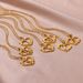 fashion A Z heart shaped hollow English letter necklace for women creative stainless steel love flower surname necklace_ipsvogv.com