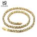 Rock Hip Hop Style Emperor Chain Fashion Personality Street Domineering V Shaped Woven Men's Titanium Steel Necklace_ipsvogv.com