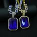 Men’s Jewelry Set Fashion New Hot Sale Sugar Cube Diamond Cuban Chain With Colored Gemstone Pendant Classic All Match Men's Necklace Jewelry_ipsvogv.com