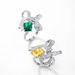 S925 Silver Cultivated Emerald Ring Female Bowknot Style Fashion High End Jewelry_ipsvogv.com