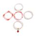 Sweet Instagram Style Bow Strawberry Pendant Creative Pearl Bead Star Necklace For Women_ipsvogv.com