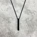 Mens Jewellery Rectangle Pendant Classic Width 2mm Stainless Steel Link Chain Necklace For Men Jewelry Gift_ipsvogv.com