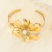 3D Flower Pearl Earrings Gold Exaggerated Jewelry High-end Women's Accessories_ipsvogv.com