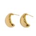 French Elegant Simple Metal Minimalist Style Fashion OL Commuter Versatile C-Shaped Half-Round Earrings_ipsvogv.com