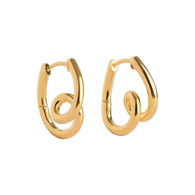 Women's Jewelry Metal Swirl Earrings Light Luxury High End Design Sense Fashion Temperament Unique Personality Earrings_ipsvogv.com